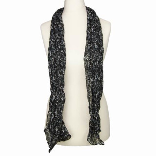 Scarf  160x50cm, black-white