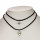 Choker / Kropfband, 2reihig, Schwarz