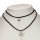 Choker / Kropfband, 2reihig, Schwarz