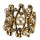 Modering mit Perlen und Steinchen, Gold