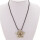 waxcord necklace black with pendant flower 43mm
