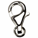 5 lobster clasps with ring, 925 silver, 13,1x6,8mm