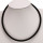 Necklace with fabric rope, 6.0mm, black