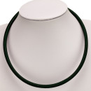 Necklace with fabric rope, 6,0mm, green