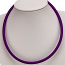 Halskette mit Stoffband, 6,0mm, Lila