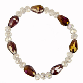 Fashionable glass bracelet, purple