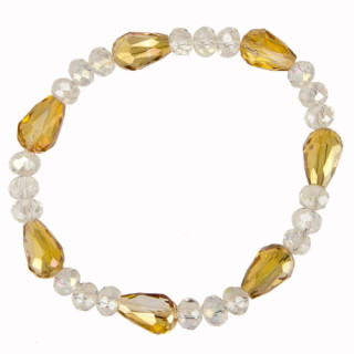 Fashionable glass bracelet, gold