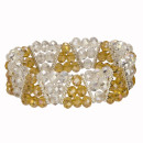 Exclusive glass bracelet, gold clear