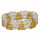 Exclusive glass bracelet, gold clear