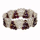 Exclusive glass bracelet, purple clear