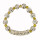 Fashionable glass bracelet, yellow-white