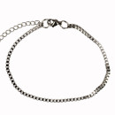 Venezian necklace stainless steel, 20+5cm, 2,5mm