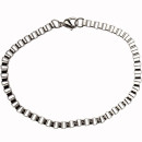 Venezian necklace stainless steel, 20cm, 4,0mm