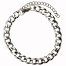 Curb necklace stainless steel, 20+5cm, 8,0mm