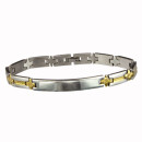 Stainless steel bracelet bicolor