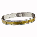 Stainless steel bracelet bicolor