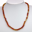 Special price: necklace red agate, AB, 6mm