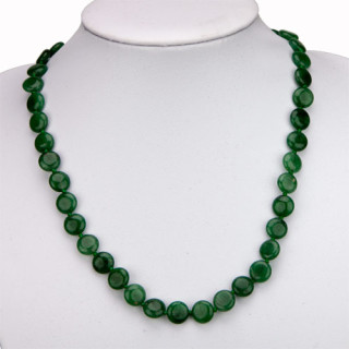 Special price: necklace green aventurine, AB, 10mm