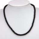 Special price: necklace black agate, AB, 6mm