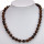 Special price: necklace blue sandstone/gold sandstone, AB, 10mm